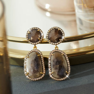 sapphire statement sparkle earrings