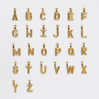 Diamond Star Set Chunky Initial Charm with Spiga Vintage Chain