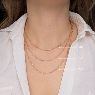 Gold vermeil singapore chain necklace
