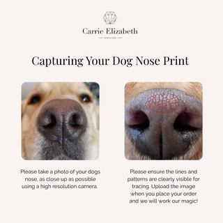 Custom Made Dog Nose Print Pendant Necklace