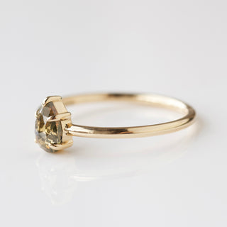 salt and pepper diamond ring in solid gold