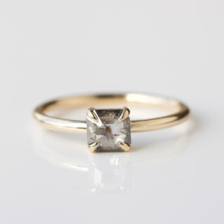 brown salt and pepper diamond solid gold