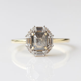 Carrie Elizabeth Salt and Pepper Diamond Ophelia Vintage ring