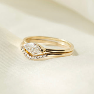 moissanite & diamond ring set