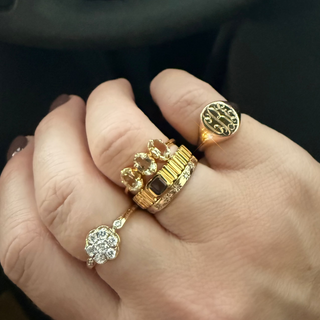 Carrie Elizabeth heirloom signet ring gold vermeil