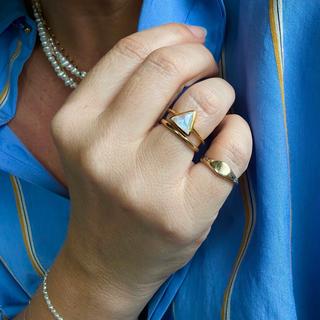 Farrah Moonstone Triangle Ring