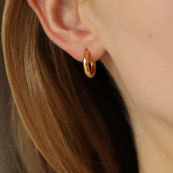 Green Amethyst Drop Hoop Earrings