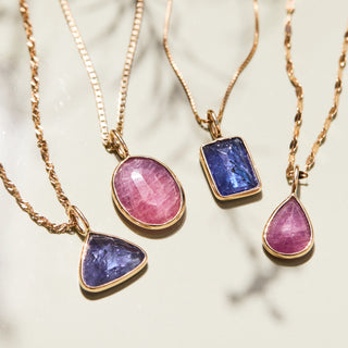 Exclusive Oval Pink Sapphire Pendant