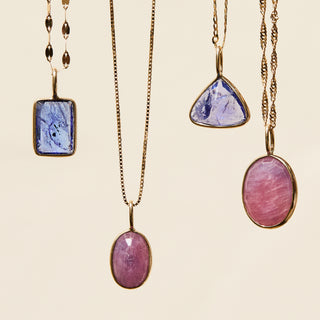 Exclusive Oval Pink Sapphire Pendant