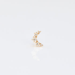 Treasured Crescent Moon Earring