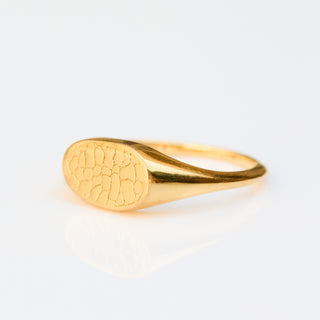 dog nose print ring gold