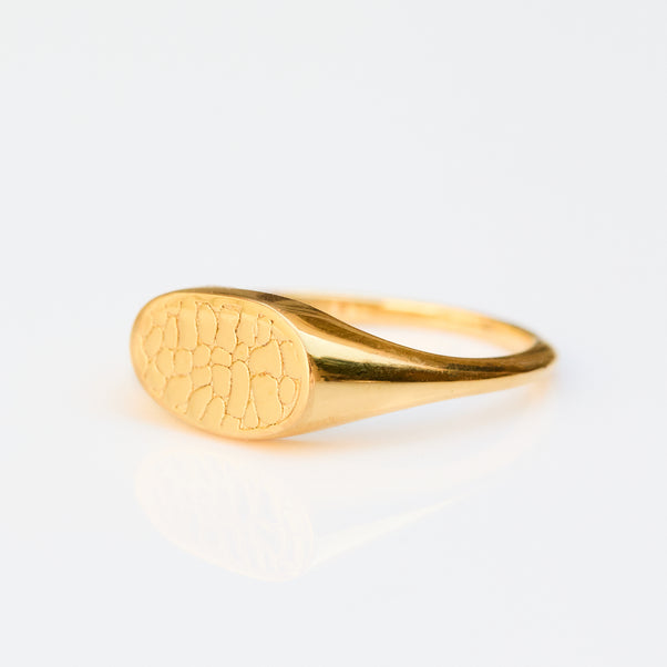 dog nose print ring gold