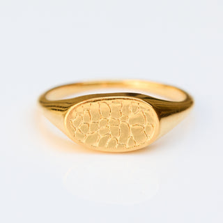 Custom Made Dog Nose Print Signet Ring