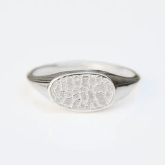 Custom Made Dog Nose Print Signet Ring