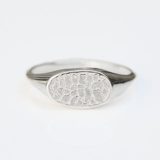 Custom Made Dog Nose Print Signet Ring