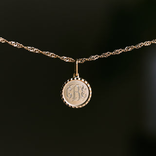 Heirloom Aurora Monogram Diamond Cut Coin