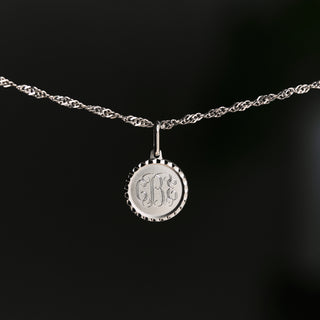 Heirloom Aurora Monogram Diamond Cut Coin