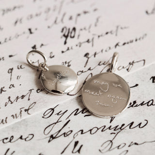 Engraved Handwriting Star Set Diamond Coin