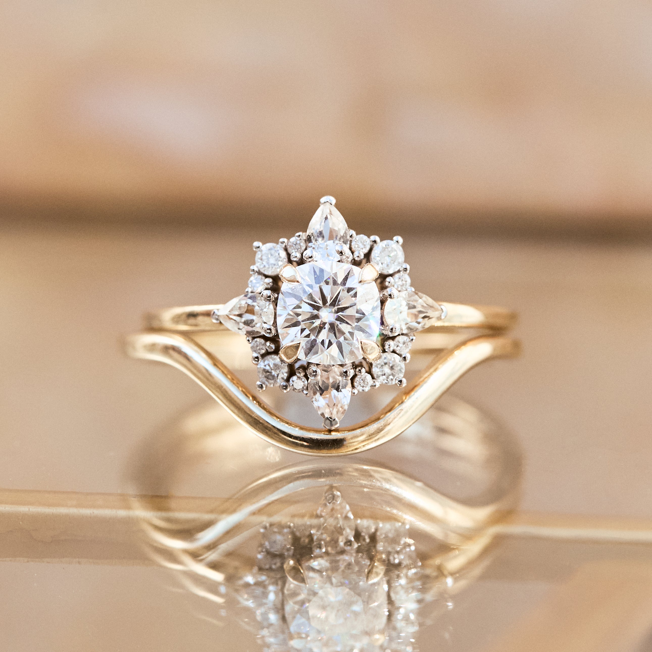 carrie elizabeth solid gold wedding band
