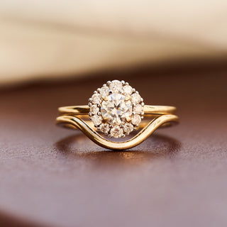 14k gold curved ring