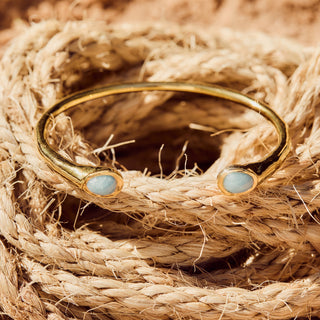 carrie elizabeth milky aqua cuff