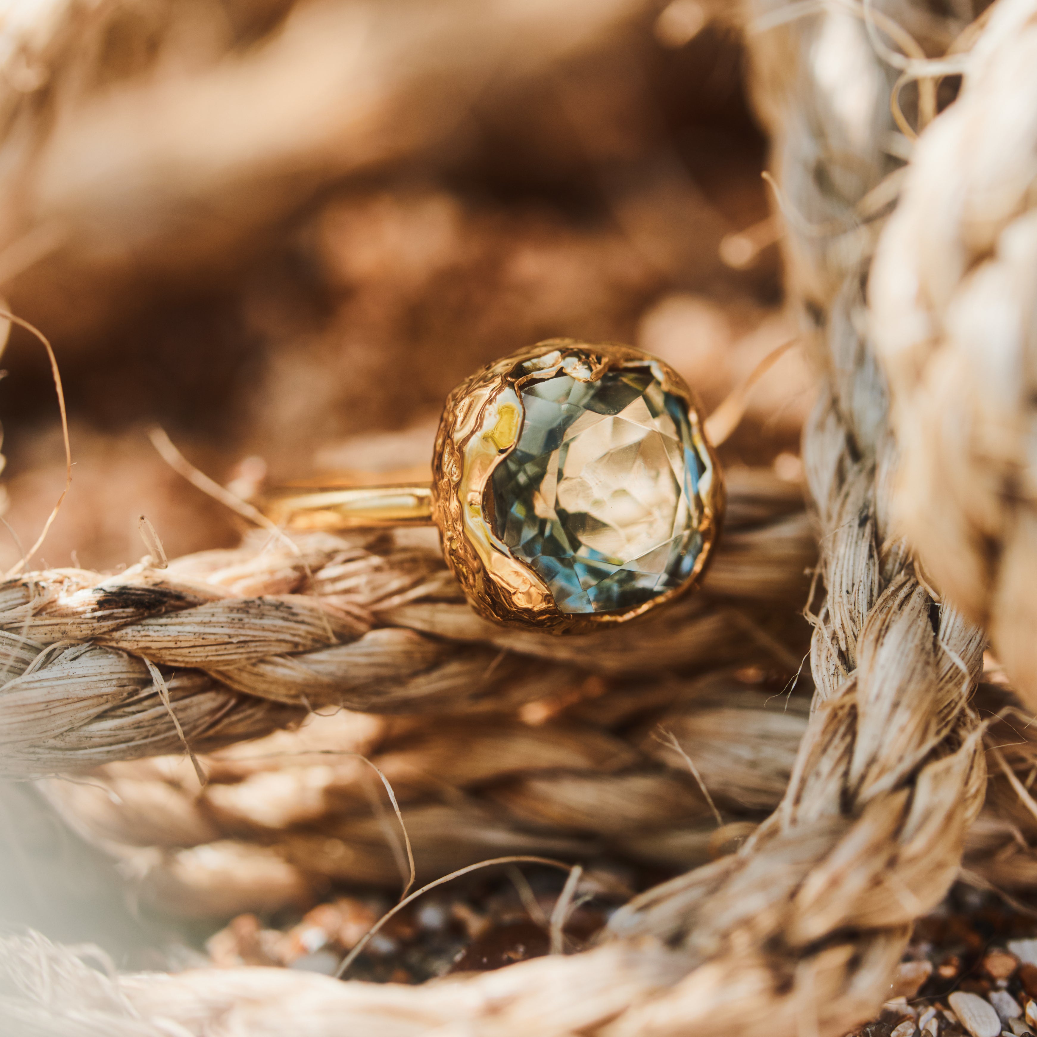 green amethyst cocktail ring