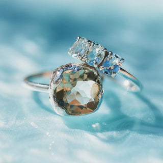 carrie elizabeth Aquamarine Ebb & Flow Ring