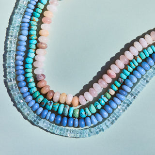 carrie elizabeth Aegean Blue Opal Beaded Necklace