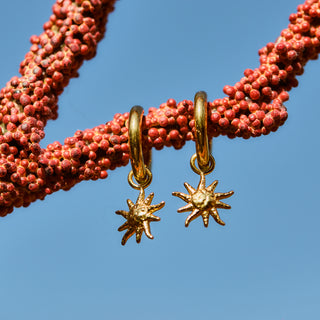 Aurelia Sun Drop Hoop Earrings