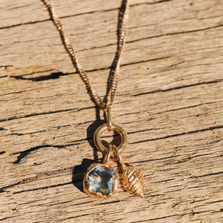 gold vermeil shell charm 