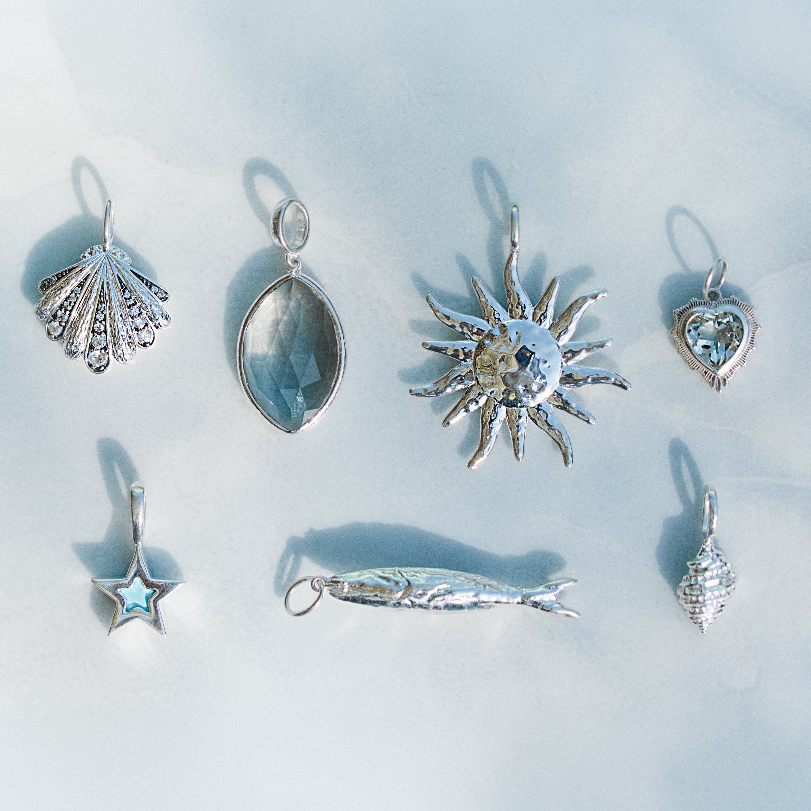 Molten Diamond Fish Pendant