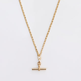 Albert Vintage Chain Necklace with Luxe T-Bar Pendant