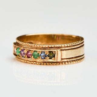 Vintage 'Dearest' Acrostic Ring in 9k Yellow Gold - UK Size O