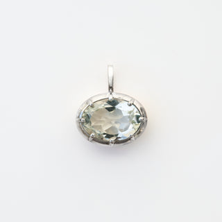 silver green amethyst pendant
