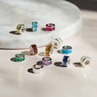 sterling silver birthstone stacker