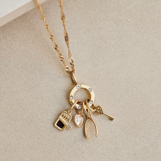 dainty 9k gold key 