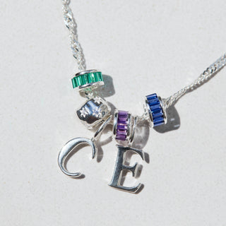 CE sterling silver birthstone stacker