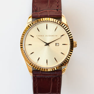 Sienna Luxe Embossed Leather Watch