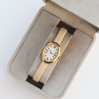 Elodie Dainty Vintage Leather Watch