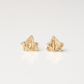 Lydia Millen Evergreen Ivy Leaf Mini Stud Earrings