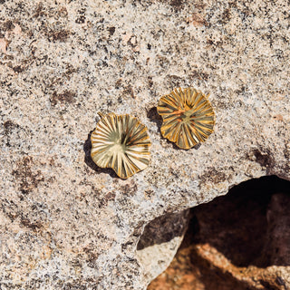 gold flower earrings
