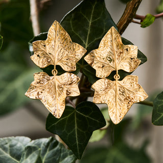 icy leaf drop earrings evergreen lydia millen