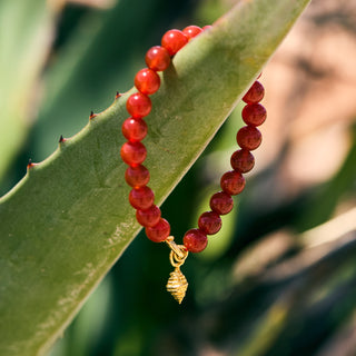 Red Onyx Beaded Bracelet