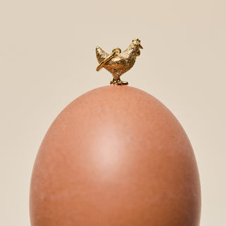 gold chicken charm