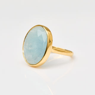 chunky gold gemstone ring