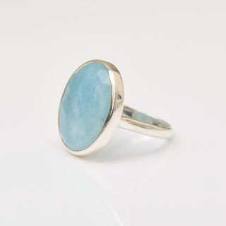 milky aquamarine ring