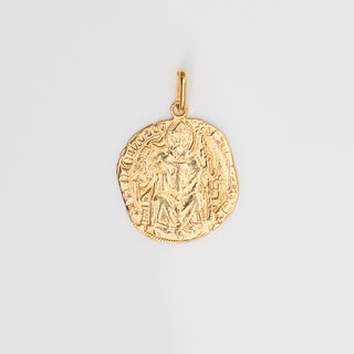coin pendant in gold