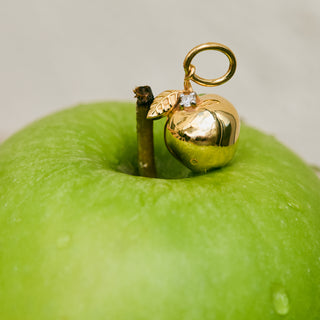 gold apple charm