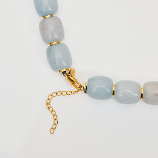 statement blue quartz necklace