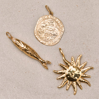 gold coin pendant